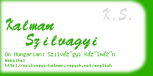 kalman szilvagyi business card